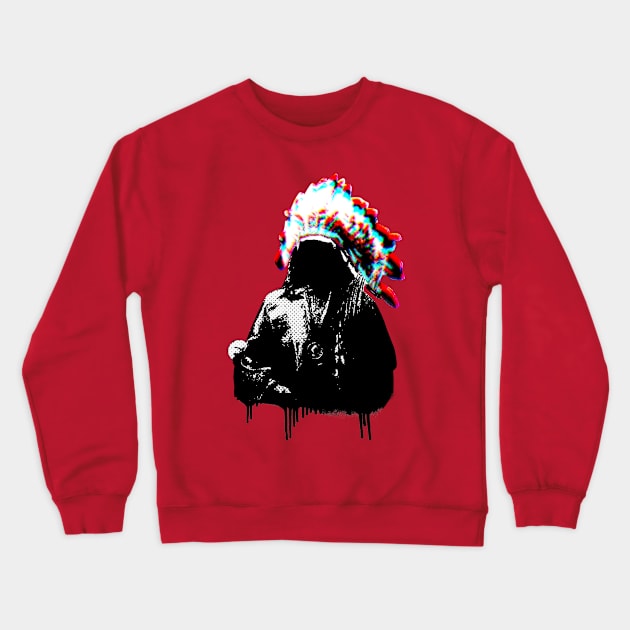 Indian Pop 55 red Crewneck Sweatshirt by Marko